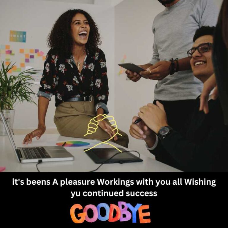 Short goodbye message to colleagues