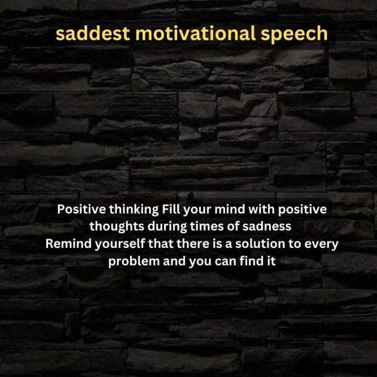 saddest motivational speech