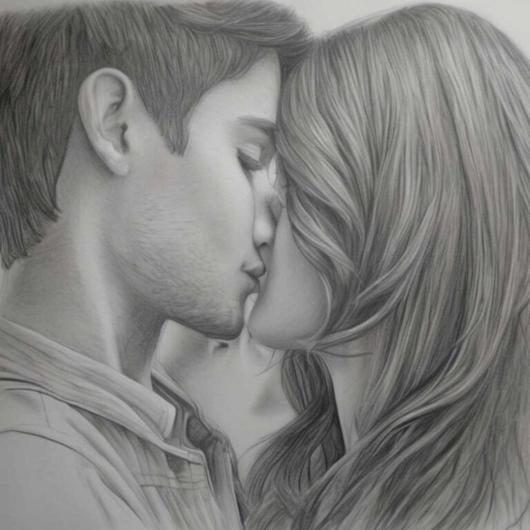 pencil drawing about love1