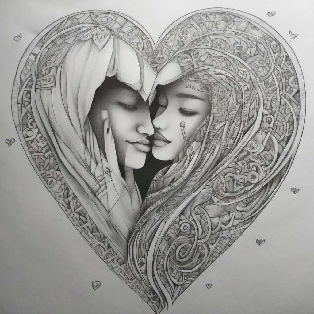 pencil drawing about love10