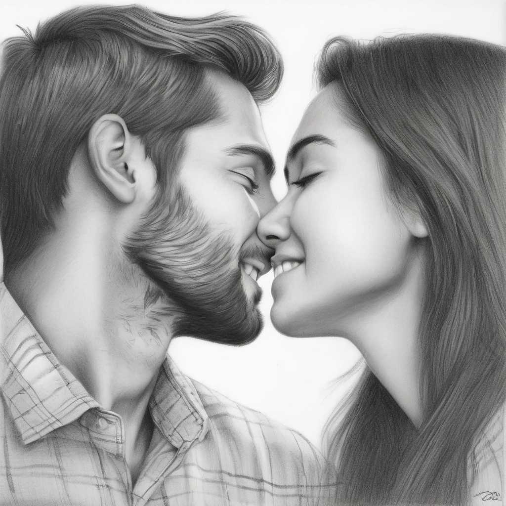 pencil drawing about love11