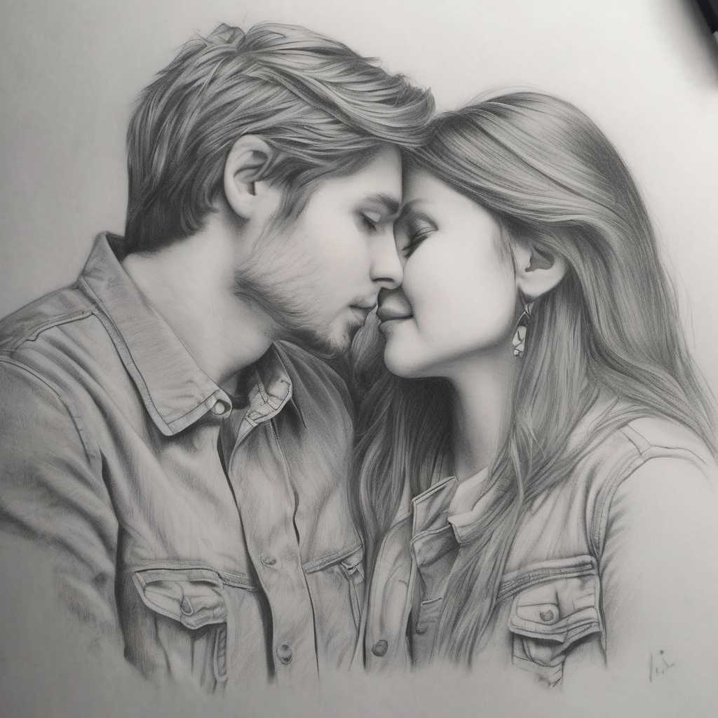 pencil drawing about love12