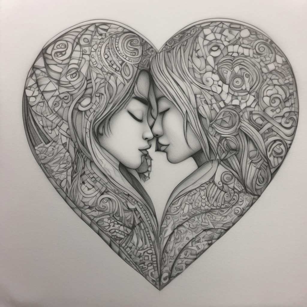 pencil drawing about love13