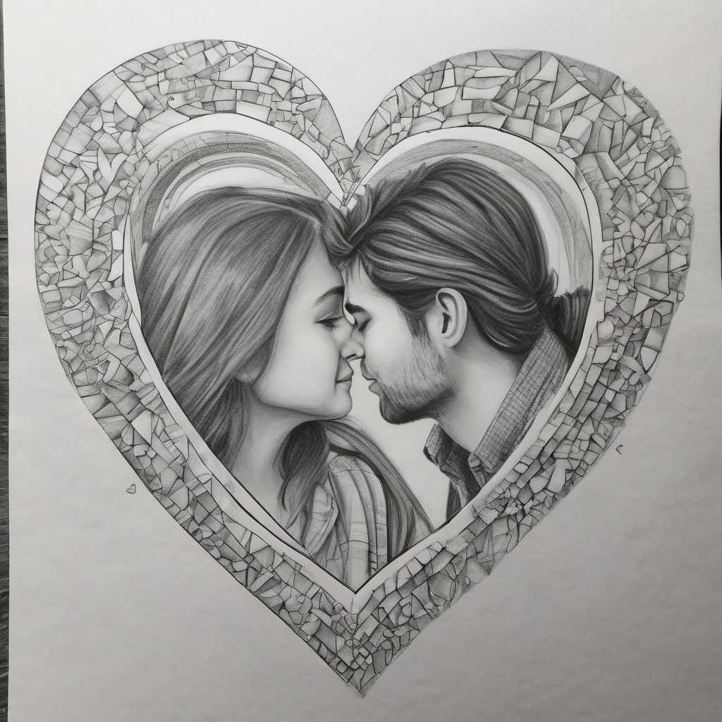 pencil drawing about love14