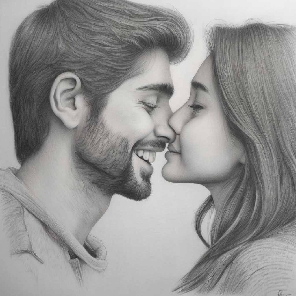 pencil drawing about love15