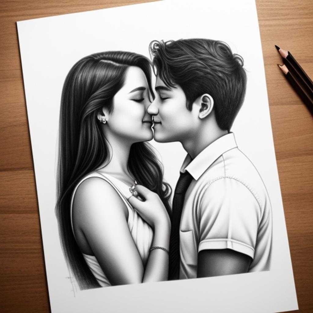 pencil drawing about love17