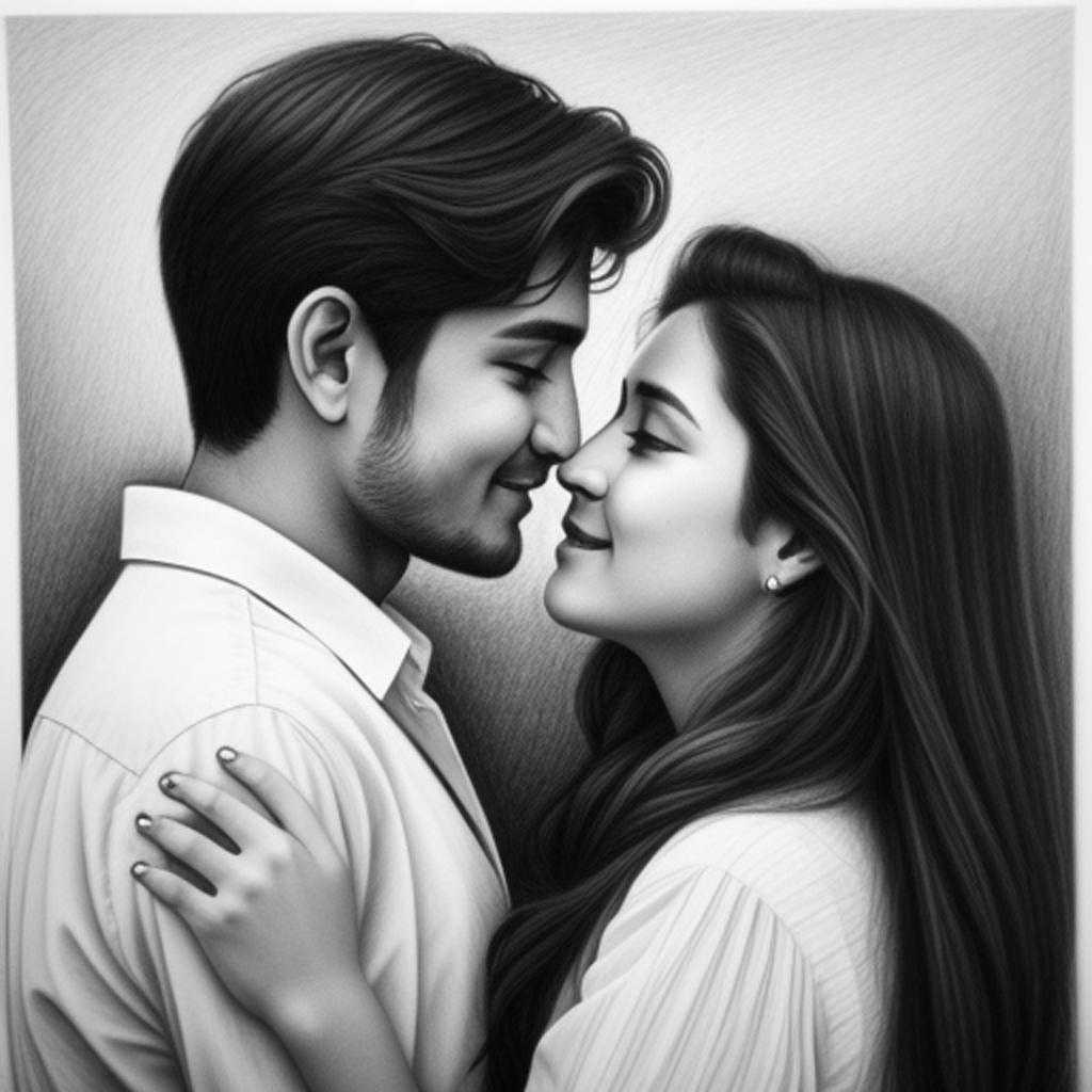 pencil drawing about love18
