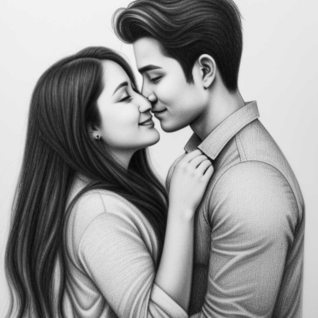 pencil drawing about love22