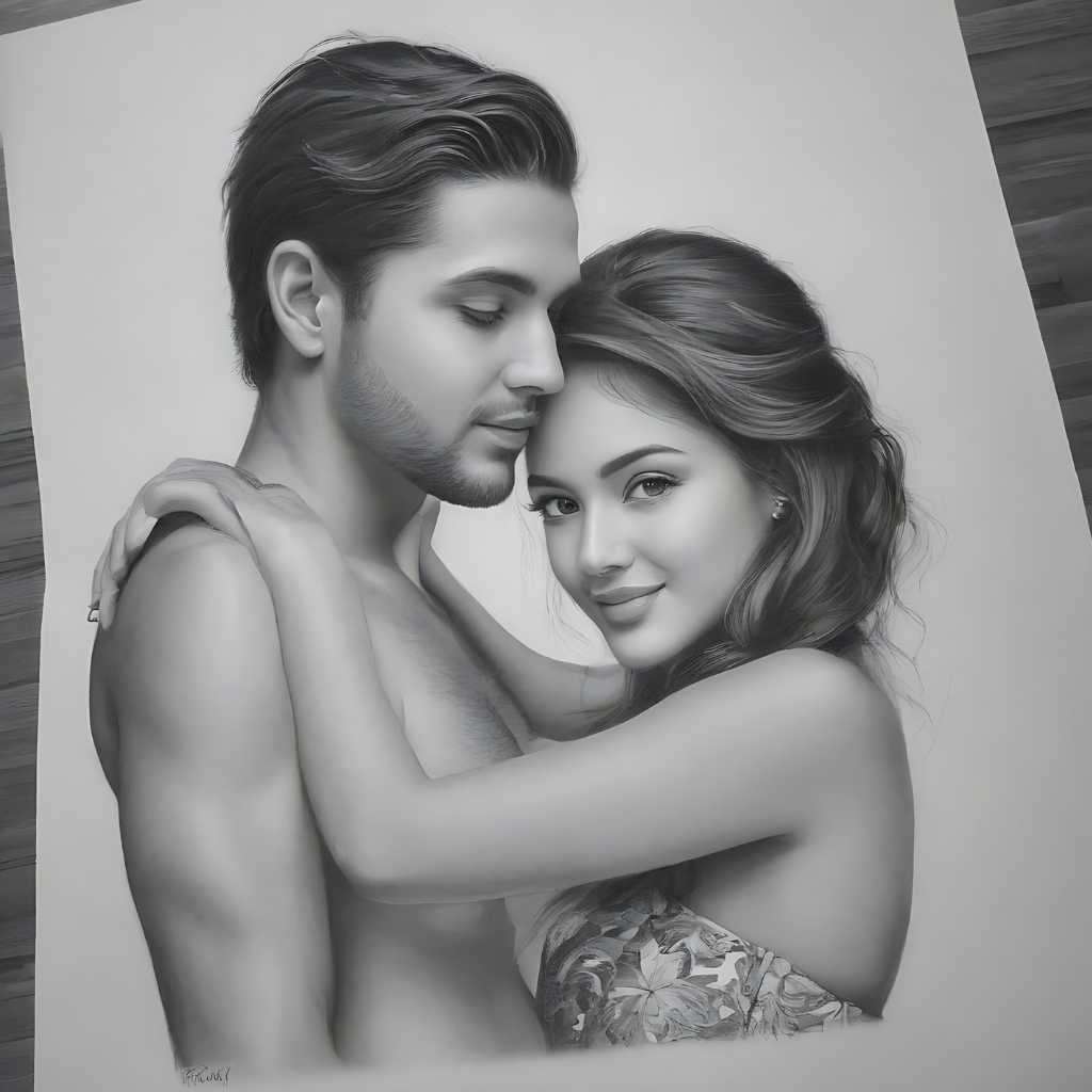 pencil drawing about love28