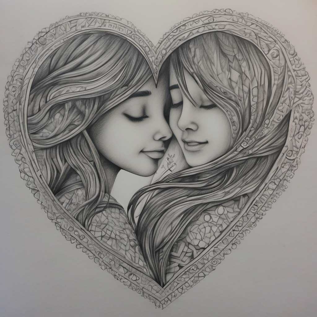 pencil drawing about love4