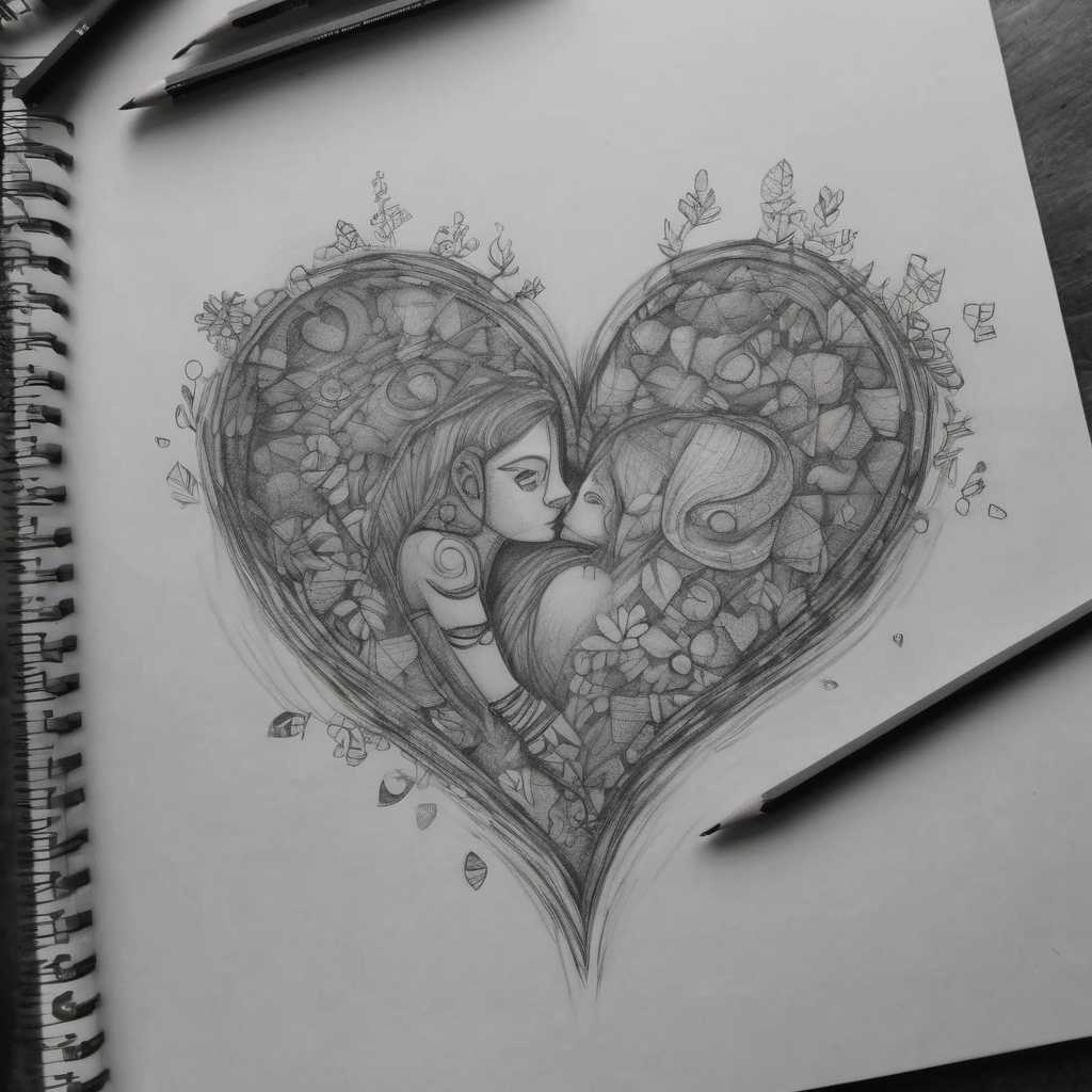 pencil drawing about love8