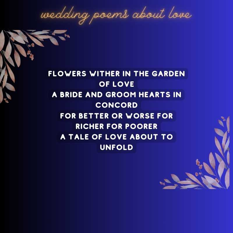 wedding poems about love english6